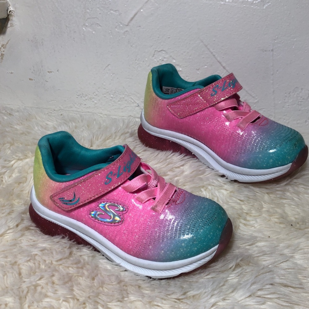 Skechers S-Light Girls Light-Up Sneakers Shoes